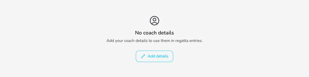 The No coach details message with the Add details button