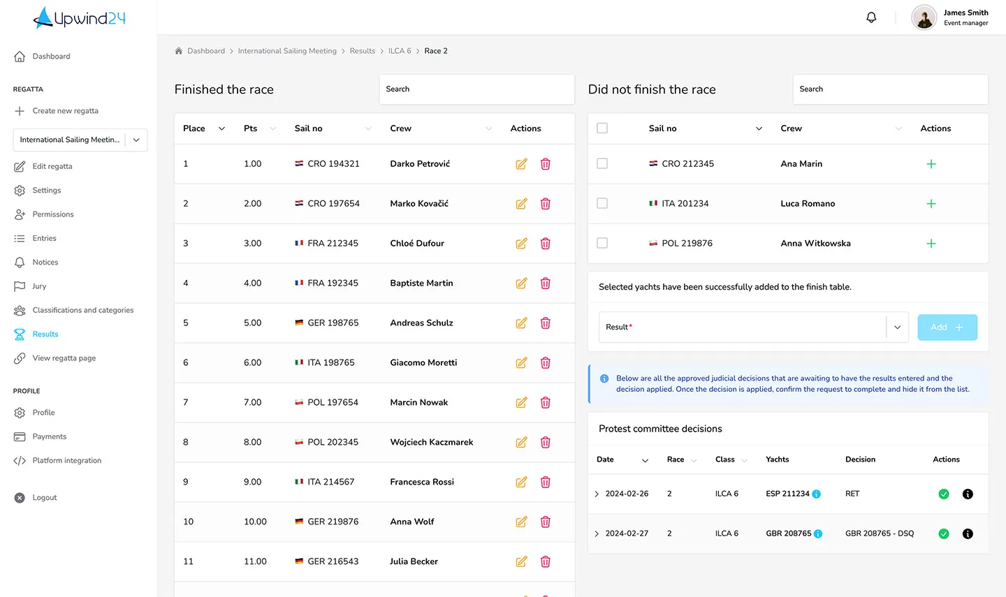 Upwind24 user panel